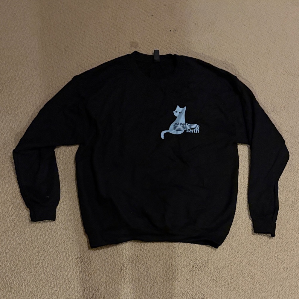 WAVE TO EARTH: Black Cat Graphic Sweater